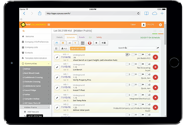 FieldCollaborate homebuilder construction scheduling FieldCollaborate homebuilder construction software